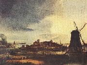 NEER, Aert van der Landscape with Windmill sg USA oil painting artist